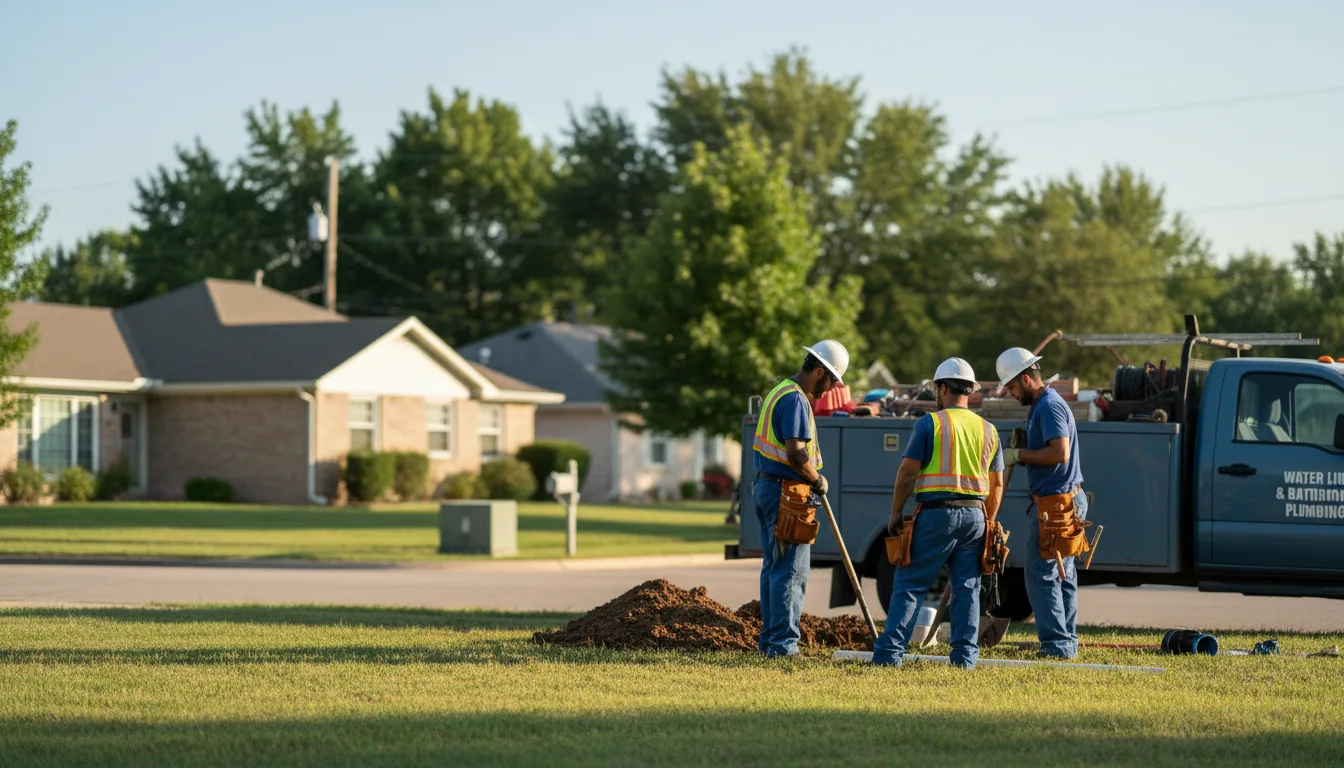 Residential water line and bathroom plumbing service in Eau Claire, MI